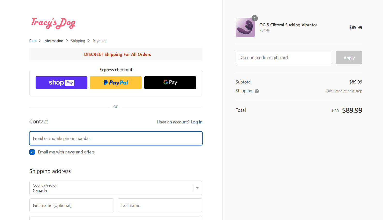 How to apply Tracys Dog coupon code